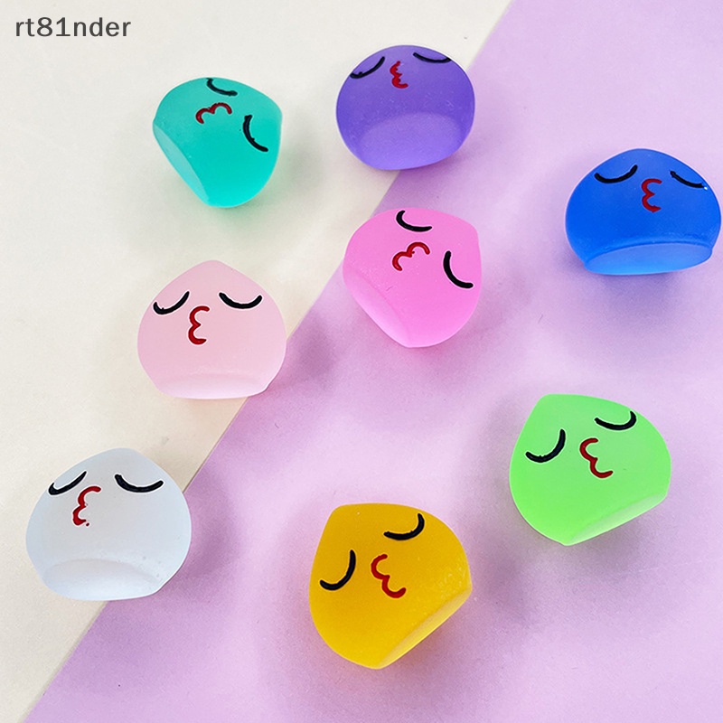 Rt Bộ 5 Tượng Nhỏ Hình Giọt Nước Màu Dạ Quang Bằng Nhựa Resin Dễ Thương Trang Trí Bảng Điều Khiển Xe Hơi / Nhà Cửa / Sân