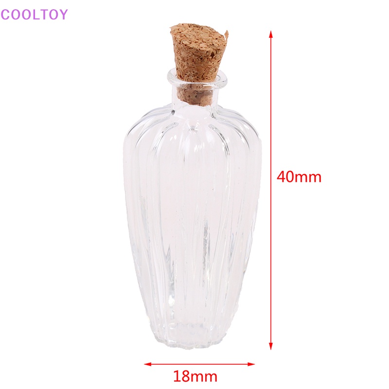 Cooltoy Lọ Thủy Tinh Mini Có Nút Bần Trang Trí Nhà Búp Bê