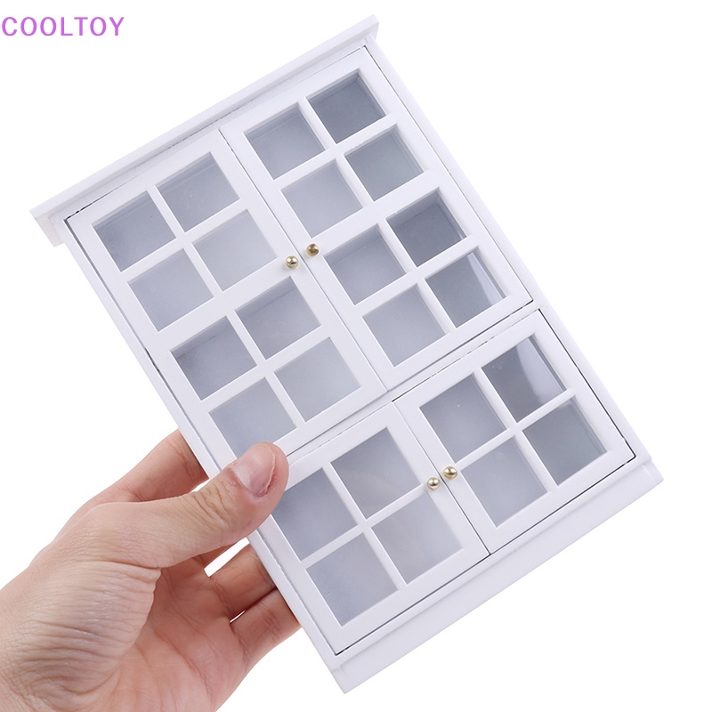 Mô Hình Tủ Bếp Màu Trắng Cỡ 1 / 12 Trang Trí Nhà Búp Bê