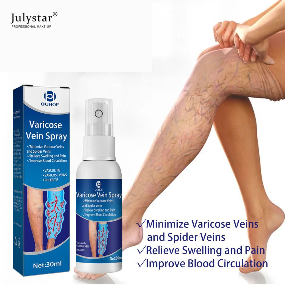 Xịt tĩnh mạch JULYSTAR 30ml mát xa làm mềm mạch máu hỗ trợ giảm sưng đau chân
