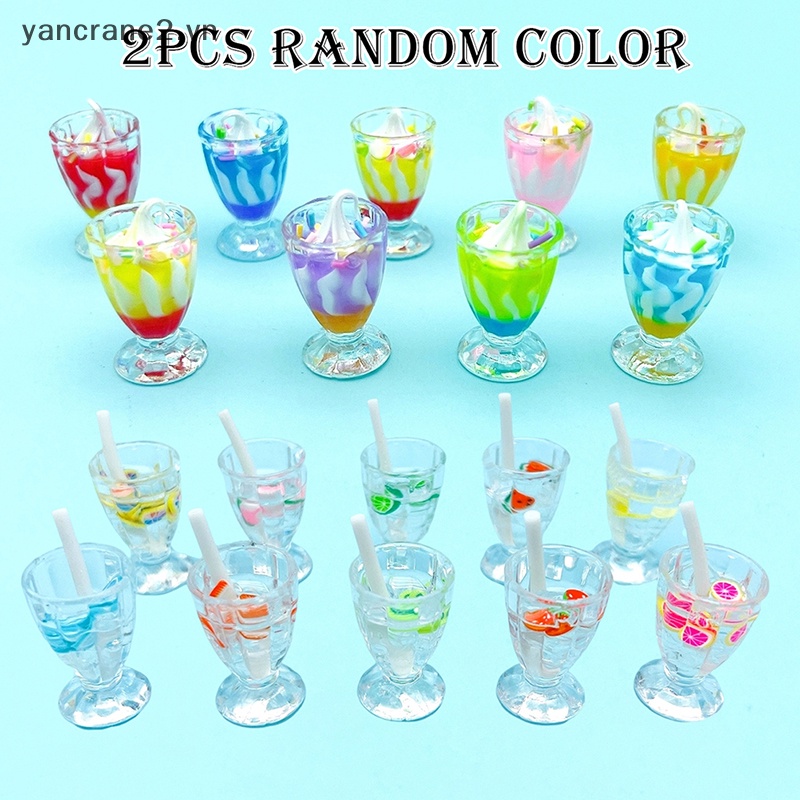 Set 2 Ly Kem / Trái Cây 1: 6 Trang Trí Nhà Búp Bê / Tiểu Cảnh / Nhà Búp Bê / Tiểu Cảnh / Để Bàn {yancrane2.vn