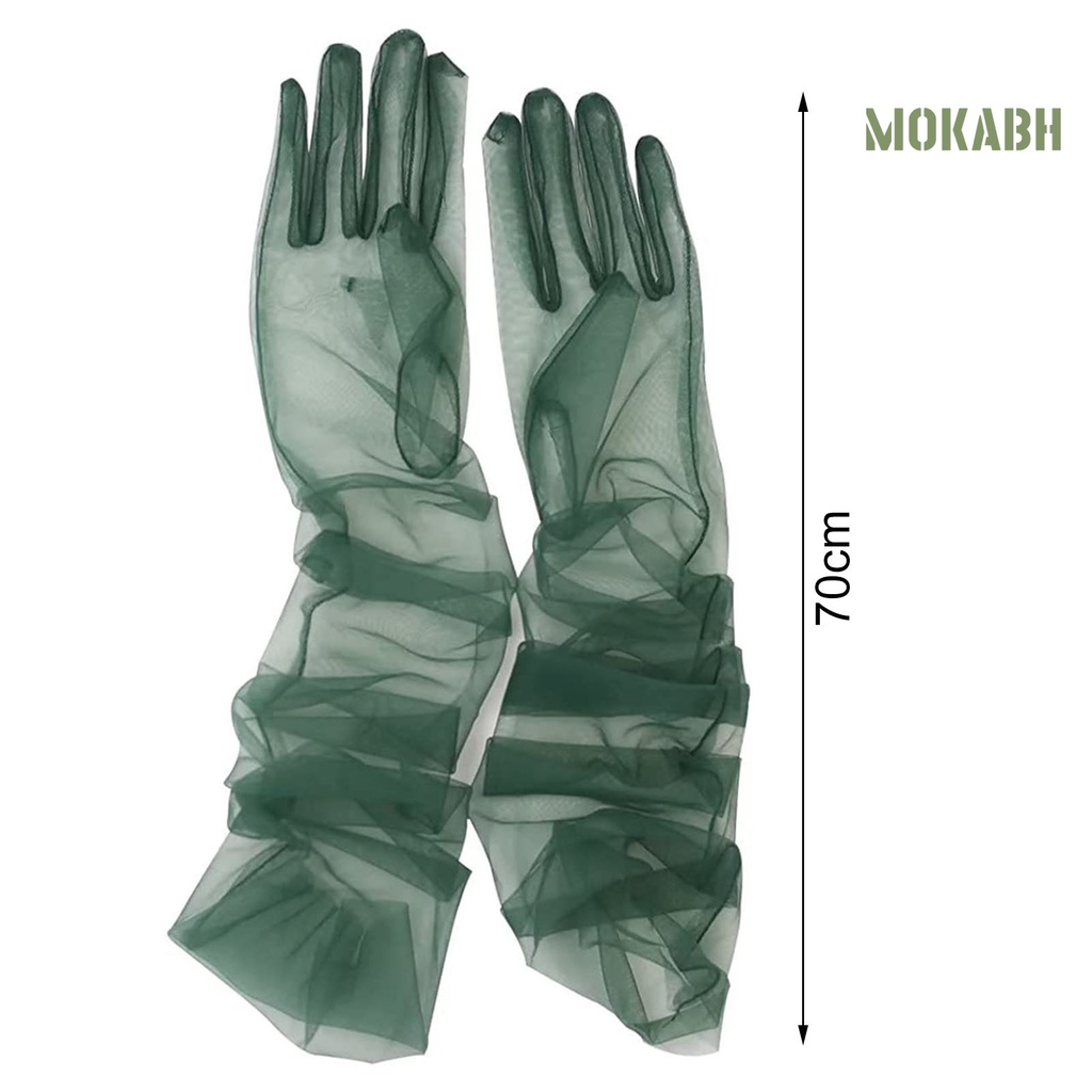 1 Đôi Găng Tay Vải Tuyn Mềm Siêu Mỏng Cao Cấp Chống Trượt Cho Cô Dâu