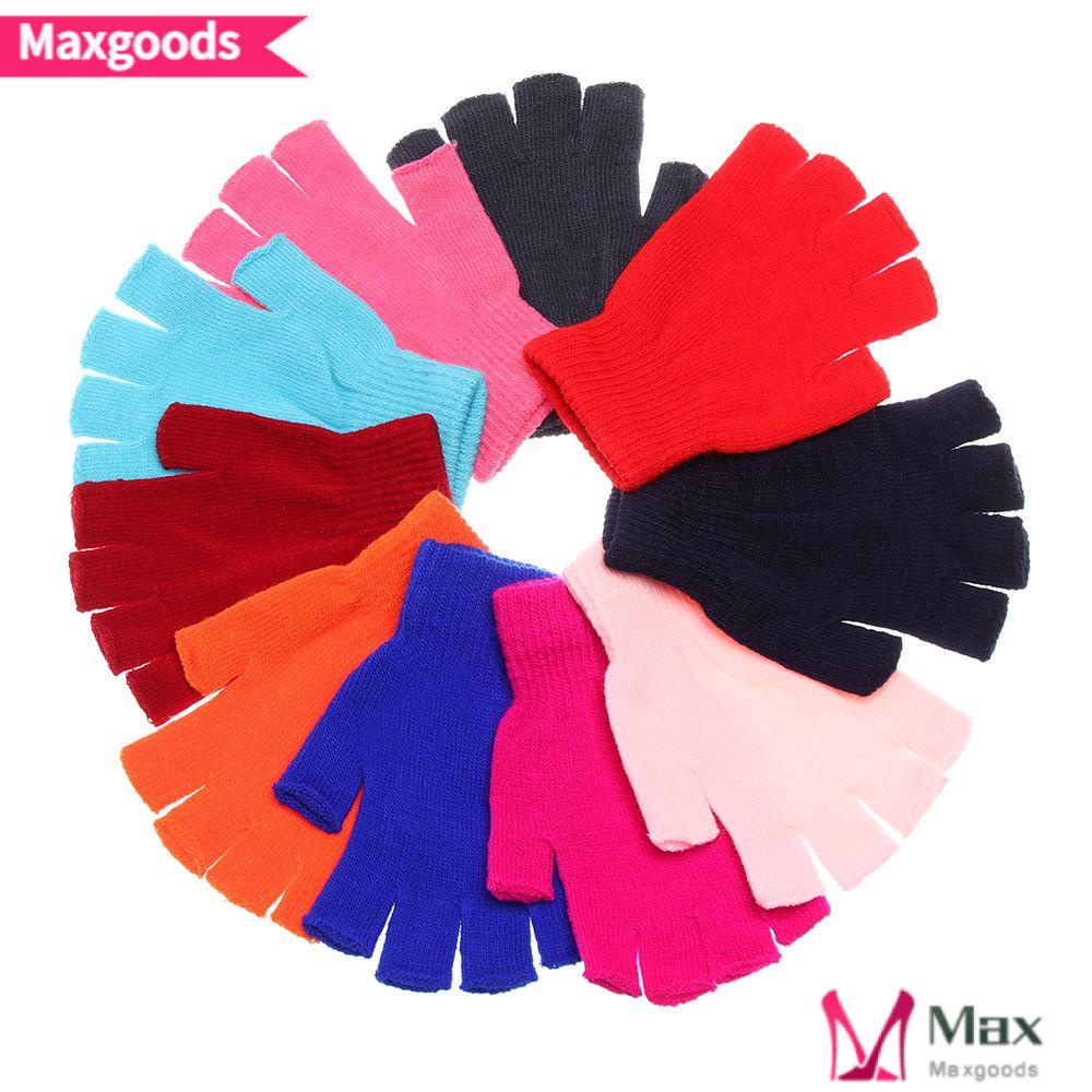 Găng Tay Dệt Kim Giữ Ấm Ngón Tay Màu Sắc Ngọt Ngào