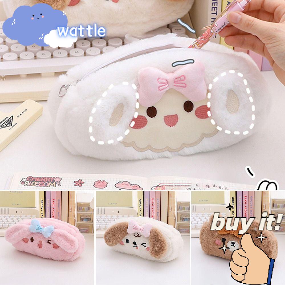 Túi Đựng Bút Hình Gấu / Chó Cỡ Lớn Thiết Kế Đơn Giản Sáng Tạo