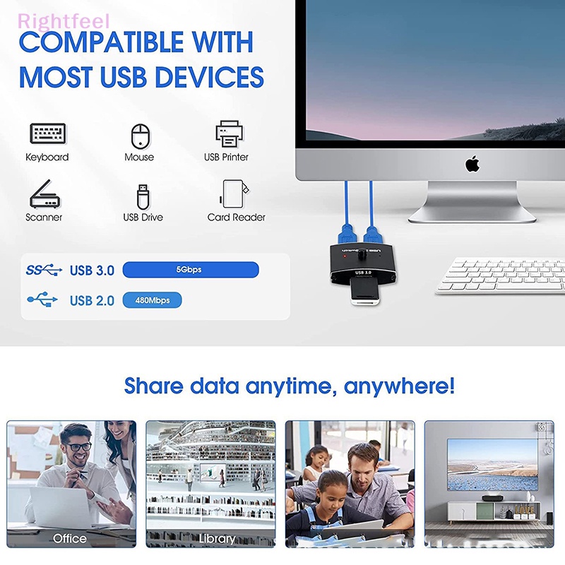 Công Tắc Chuyển Đổi USB 3.0 5Gbps 2 Trong 1 USB 3.0 Hai Chiều Mới