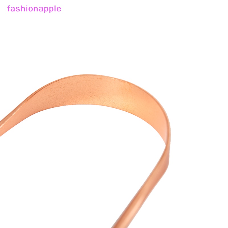 1 Dụng Cụ Nạo Lưỡi Bằng Đồng Đơn Giản Làm Sạch Hơi Thở Tươi Mát