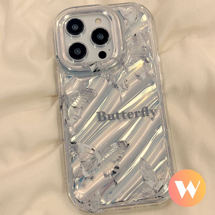 Ốp Điện Thoại Hình Bướm 3D Sang Trọng Cho IPhone 7 8 6 6S Plus 14 13 12 Pro MAX XS MAX SE 2020 11 7Plus XR X
