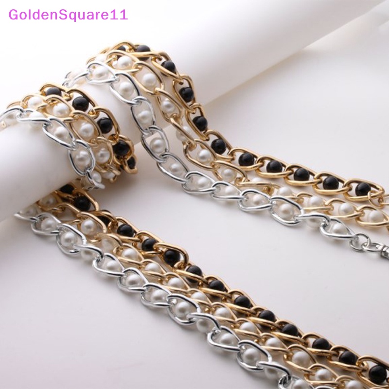 Dây Xích Kẹp Túi Xách / Hành Lý Đính Hạt Ngọc Trai Mạ Vàng Sang Trọng