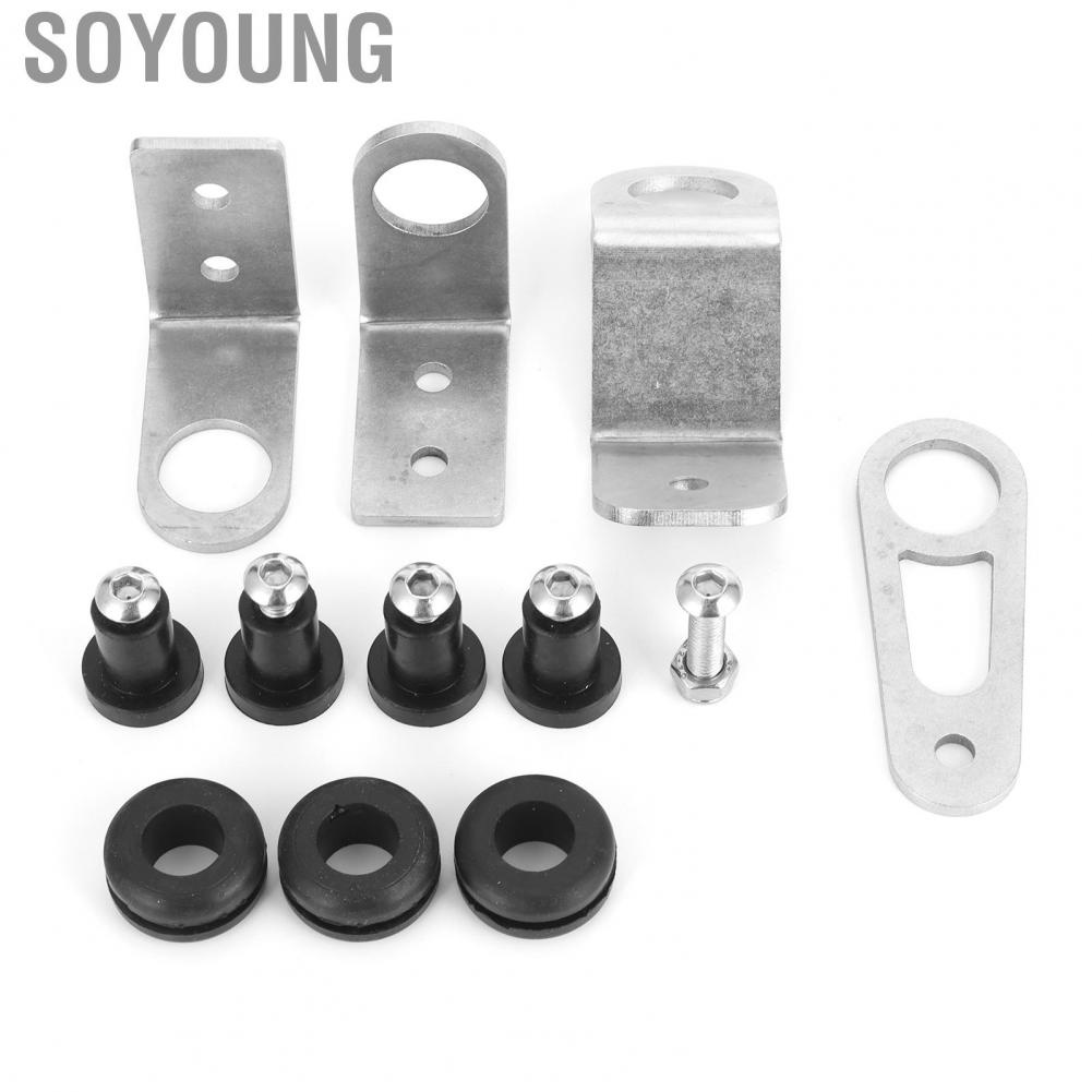 Soyoung Radiator Bolt On Bracket Kit Fit for Honda Civic EG DC2 EK 1992-2000 K-Swapped Chassis