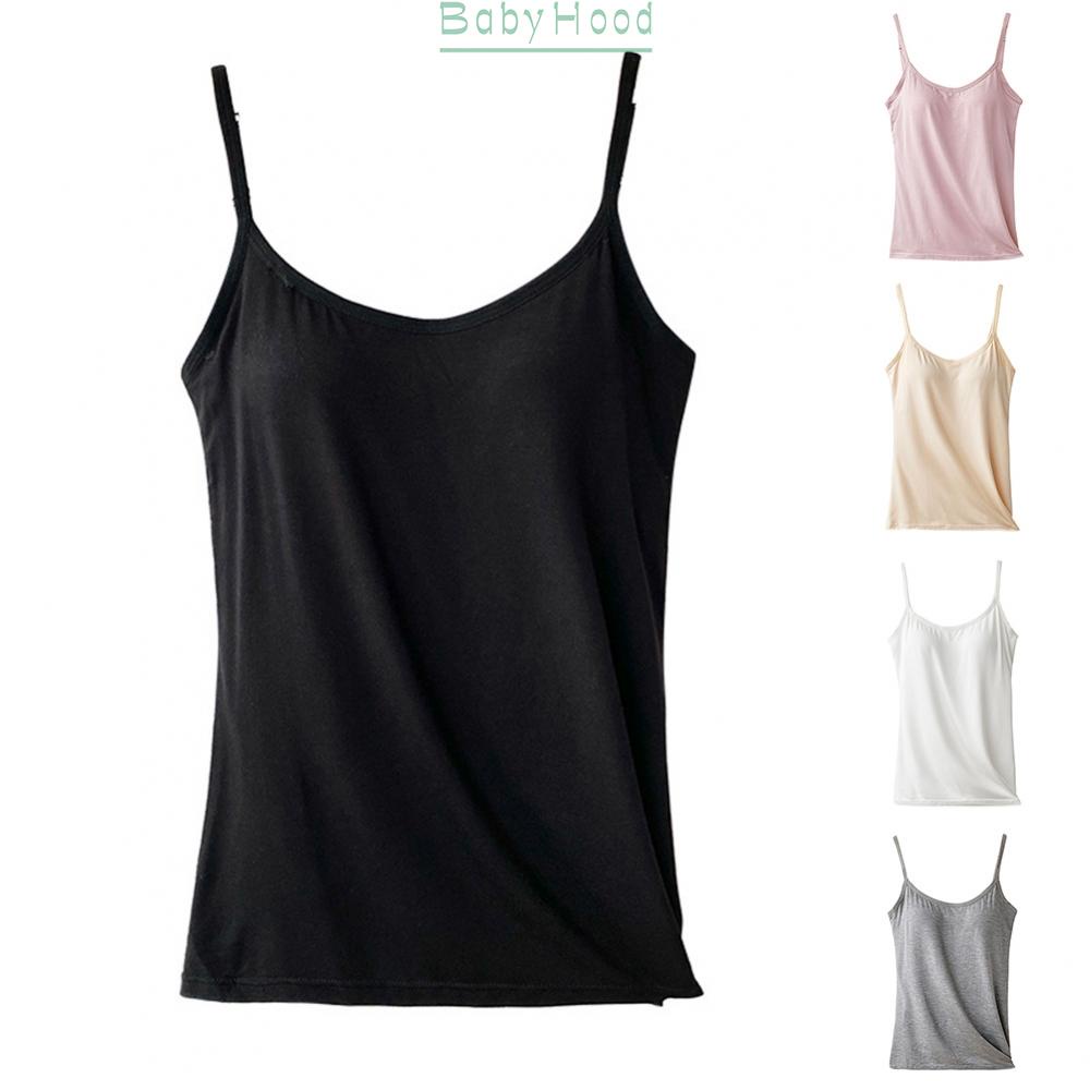 Women Camisole with Built in Bra Adjustable Strap Vest Tank Tops Yoga Wear#BBHOOD