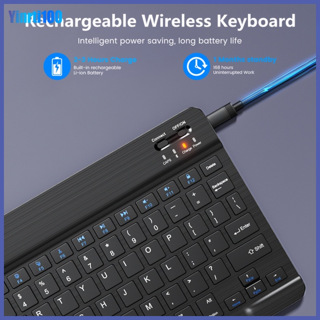 Bàn Phím Bluetooth Không Dây Yinrti Tương Thích Với Ipad Air Pro 11 Android Ios Windows Phone Tablet