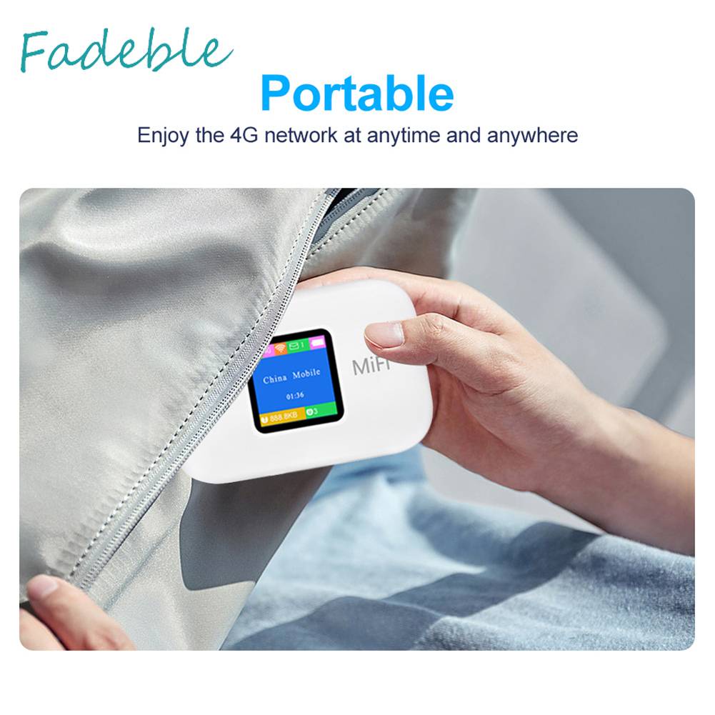 Bộ Phát Sóng 4G Hotspot 3000mAh 150Mbps Mini Màn Hình Màu Dùng Trong Nhà / Ngoài Trời