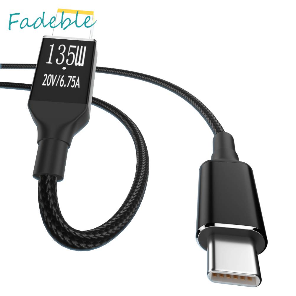 Cáp Sạc PD135W Type-C Sang Vuông 6.75A 20V Cho Lenovo Legion Y9000P Y9000K