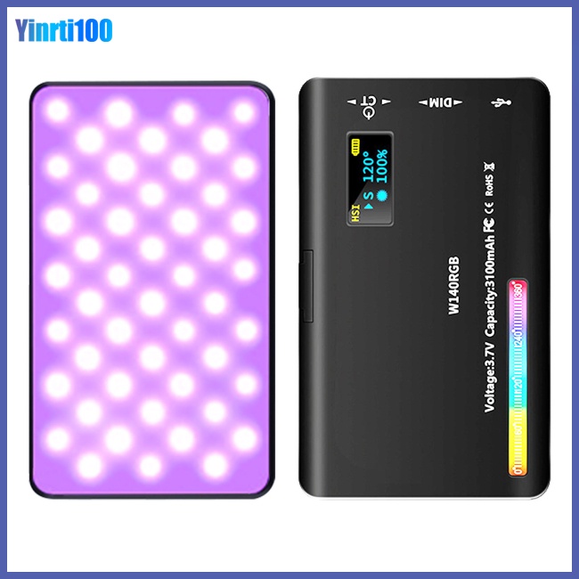 Bảng Đèn Led Video Yinrti W140 Rgb 2500k-9000k Cầm Tay Bỏ Túi Tiện Dụng