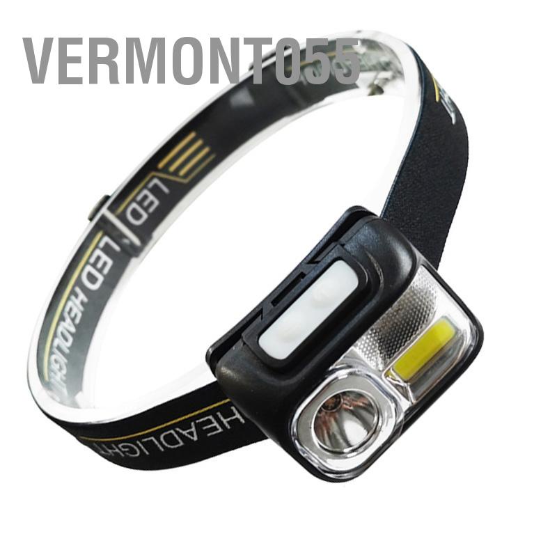 Vermont055 Đèn Pha LED Ánh Sáng Mạnh Tầm Xa Di Động Cảm Ứng Sạc USB Dành Cho Câu Cá Chạy Đêm Ngoài Trời