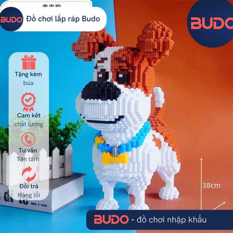Bộ Đồ Chơi Lắp Ráp Le go Hình Chú Chó Husky Shiba Corgi Mike Dễ Thương
