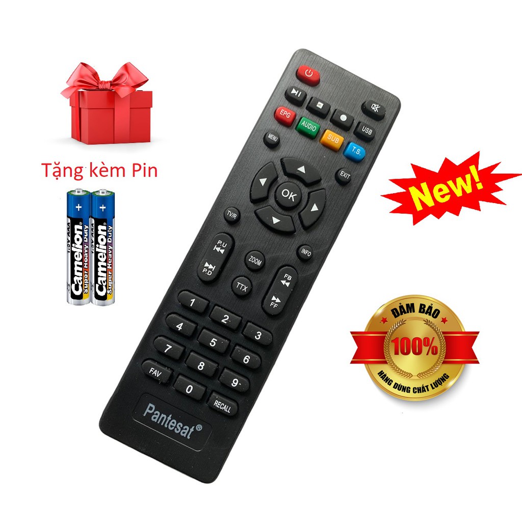 Điều khiển đầu thu kỹ thuật số Pantesat, remote pantesat TV box - Hàng tốt