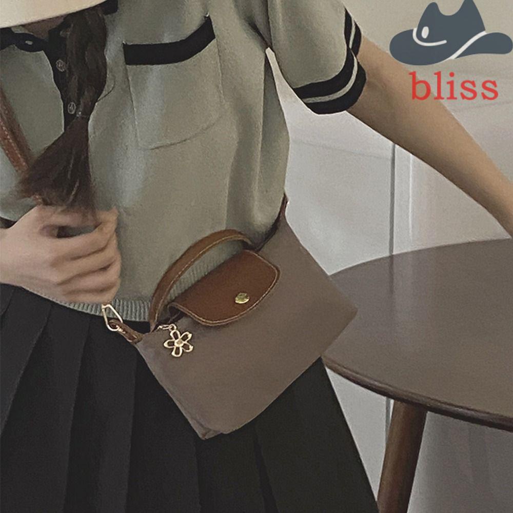 Túi Xách Nylon Đeo Vai Mini Có Khóa Kéo Họa Tiết Hoa Đơn Giản Thời Trang Cho Nữ