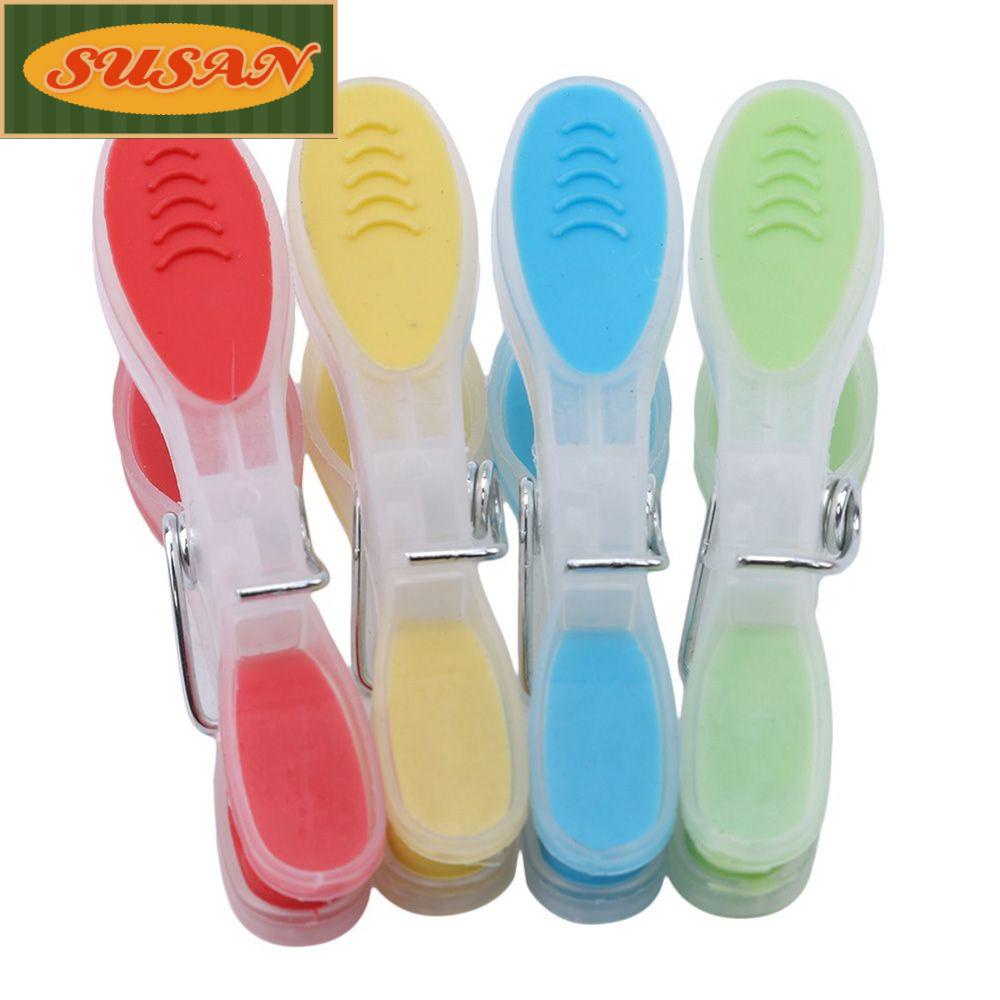 Bộ 12 Kẹp Quần Áo Bằng Nhựa Mềm Chống Trượt Chống Trầy Xước
