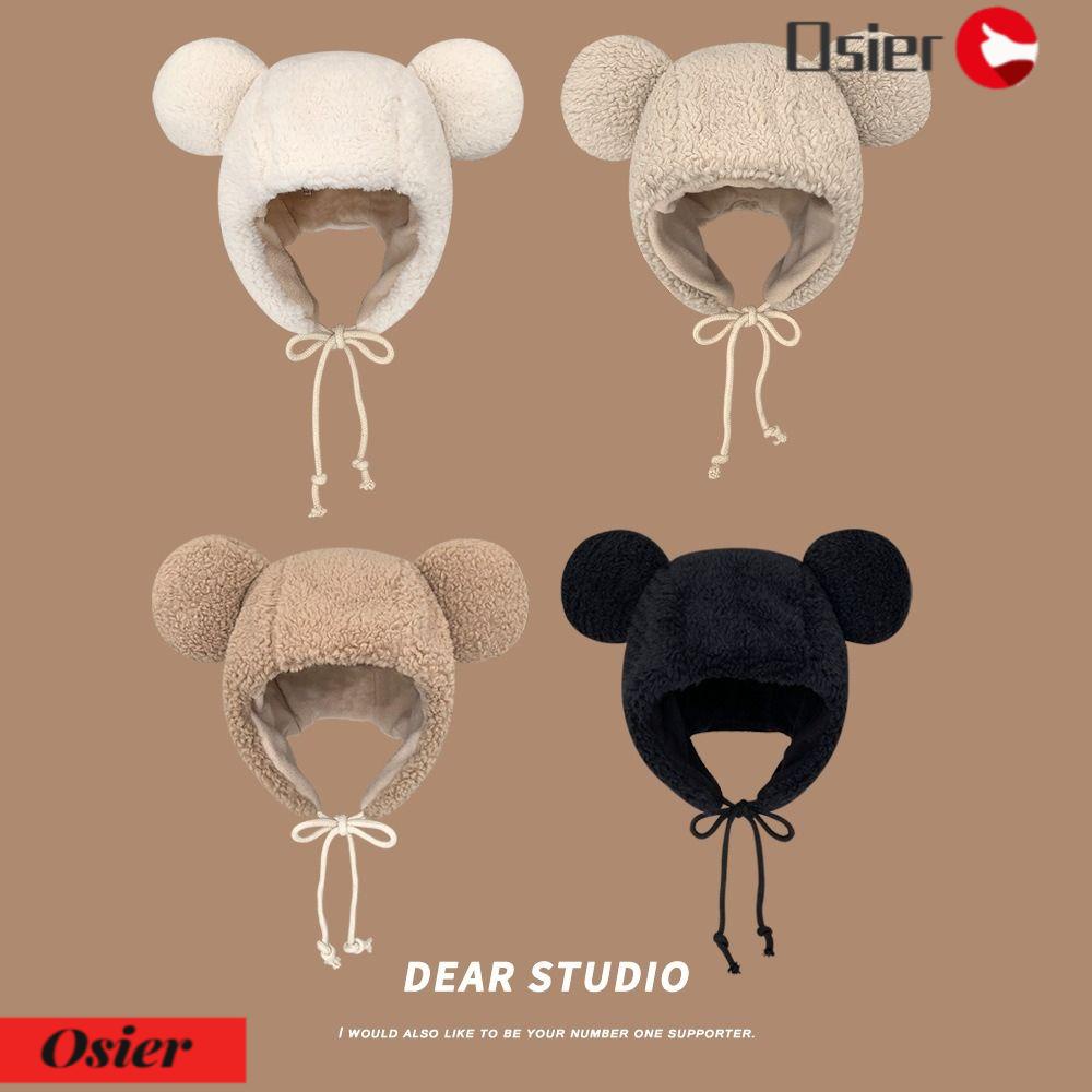 Mũ Lông Cừu Chống Gió Giữ Ấm Mùa Đông 1 Món