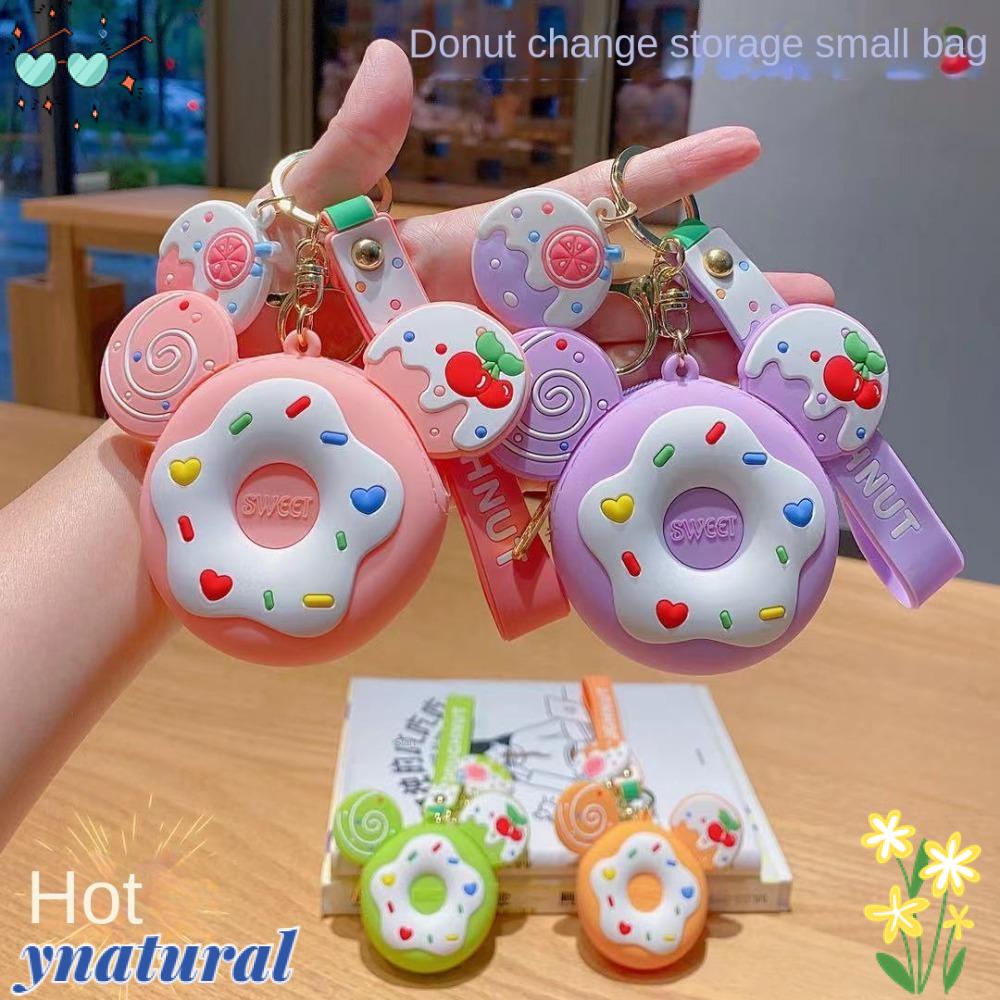 Ví Silicone Đựng Tiền Xu Hình Bánh Donut Xinh Xắn