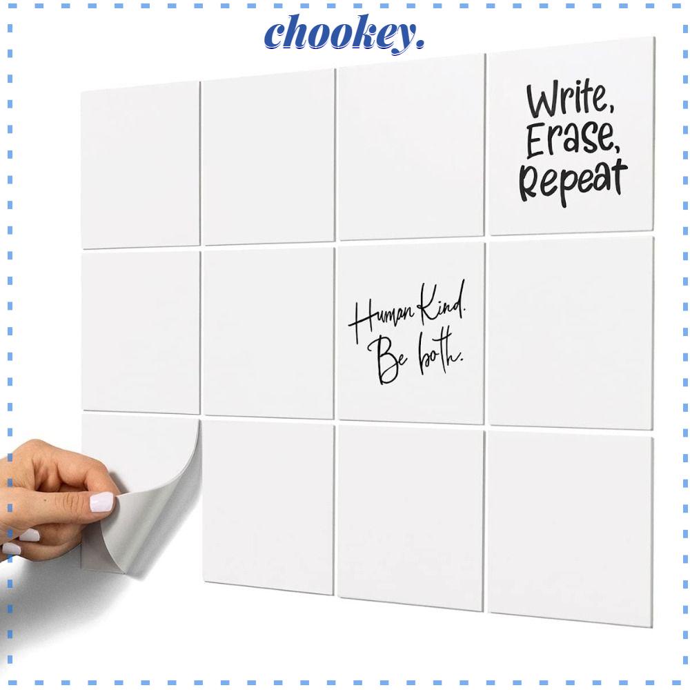 CHOOKEY 12 Gói Giấy Ghi Chú Màu Trắng Có Thể Tái Sử Dụng