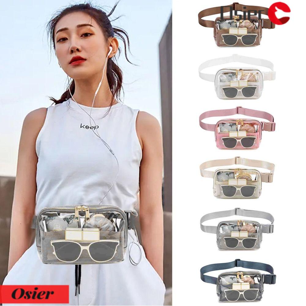 OSIER1 Túi Đeo Hông Bằng Nylon Trong Suốt Thời Trang Cho Nữ