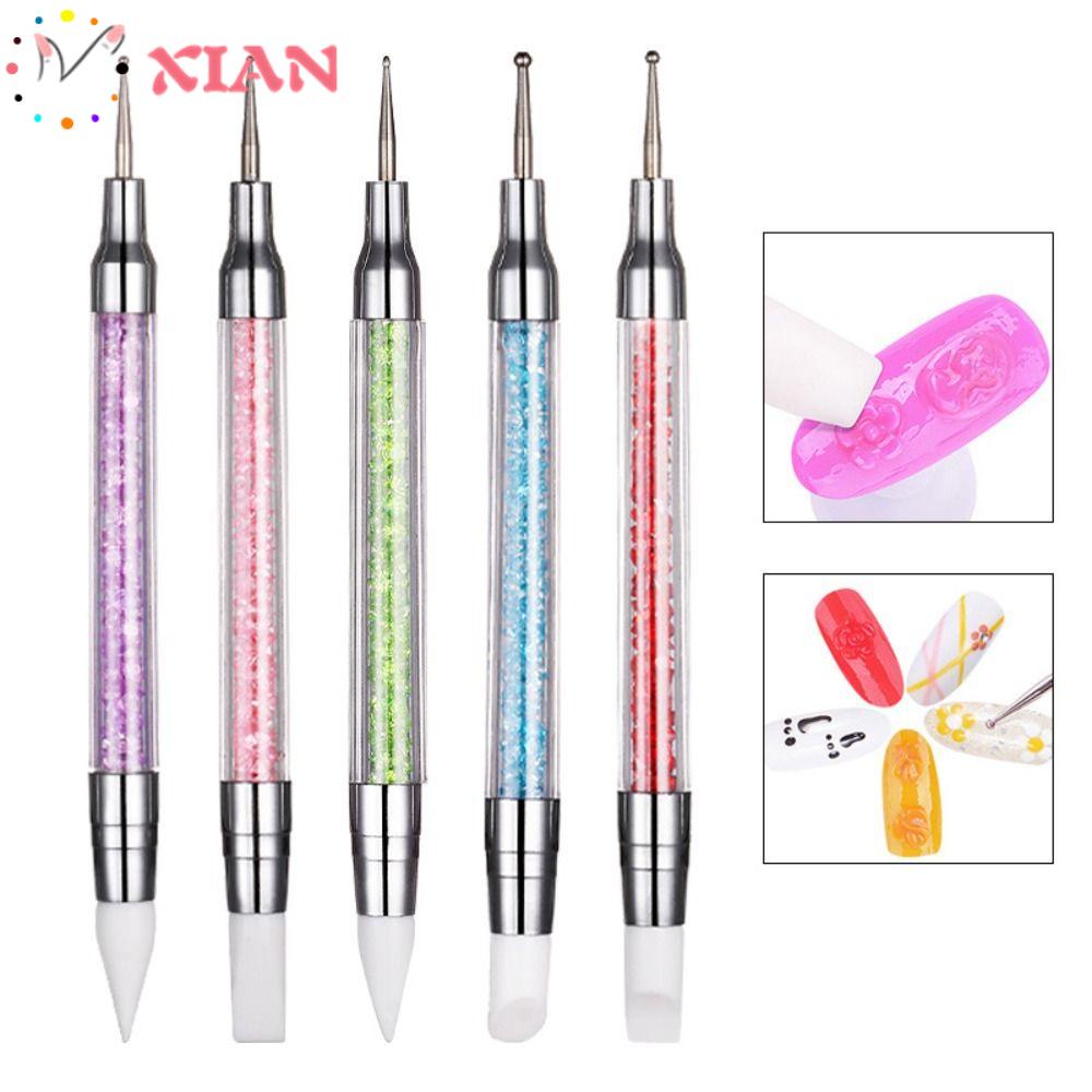 Cọ Vẽ Trang Trí Móng Tay Nghệ Thuật Thiết Kế Hoa Văn Chấm Bi Chất Liệu Acrylic Mới