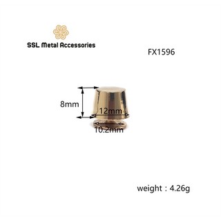 Chân đế túi xách cao cấp, chốt đáy túi ren vặn vít màu vàng bóng phụ kiện làm đồ handmade FX1596