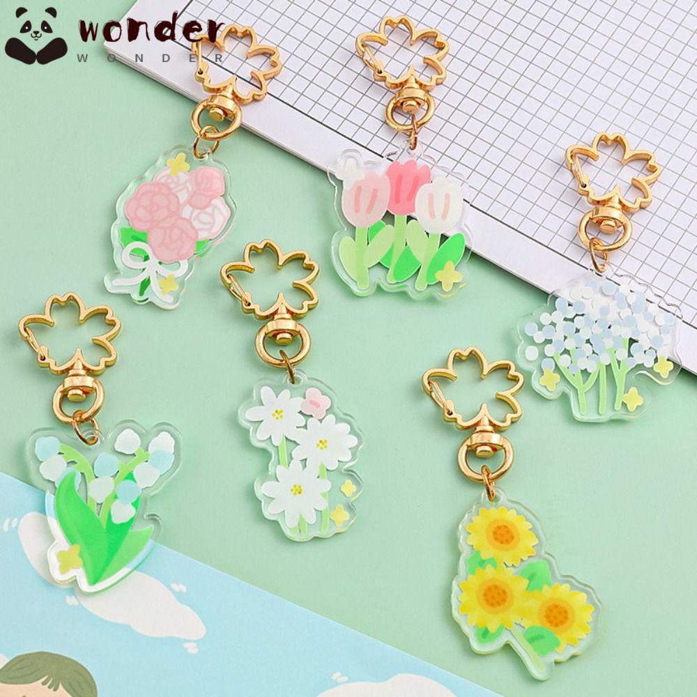 Móc Khóa Hình Hoa Tulip Bằng Acrylic Xinh Xắn