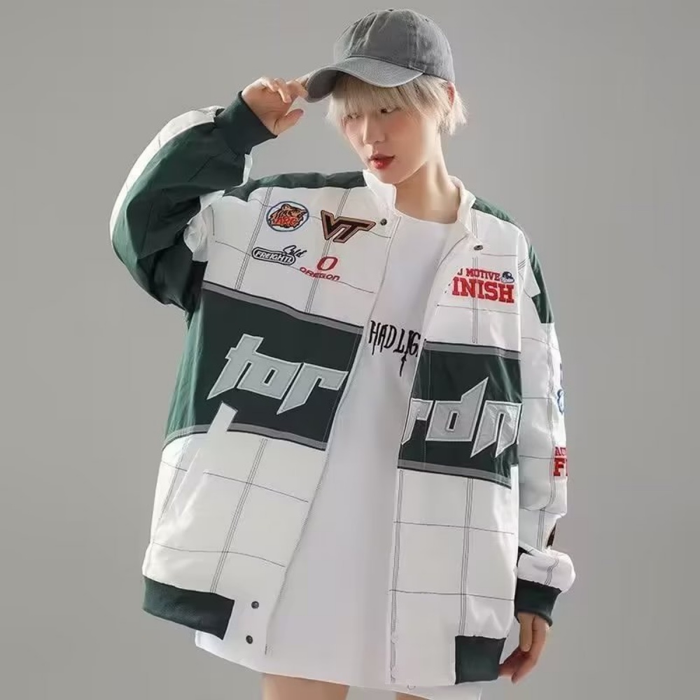 Áo Khoác Bóng Chày Phong Cách Retro Mỹ Cá Tính Cho Nam Nữ
