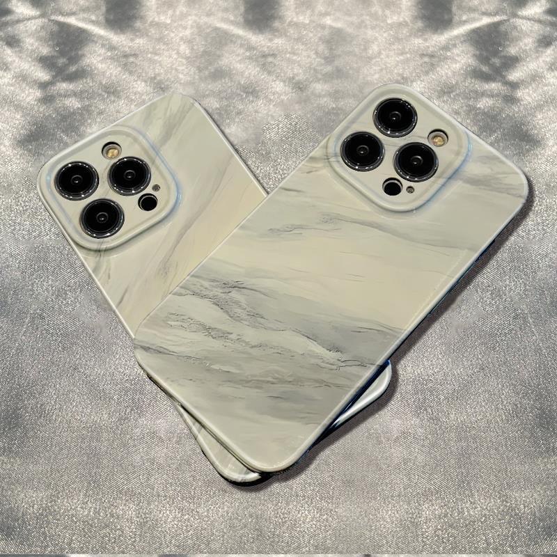 Ốp Điện Thoại Chống Sốc Họa Tiết Cẩm Thạch Đơn Giản Cho Iphone 1211 Max6In 78Plus 13 14pro XAAF