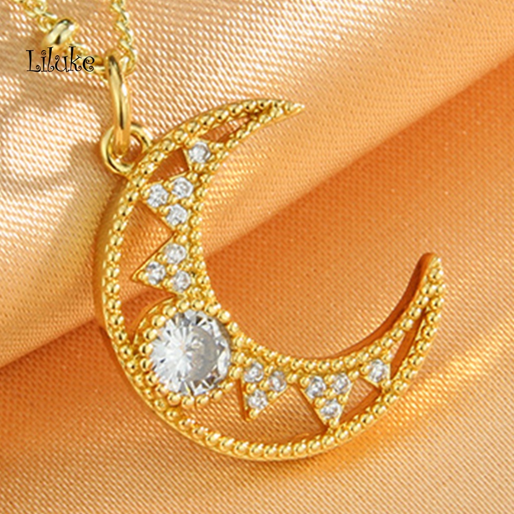 Vòng cổ Hợp Kim Trang Trí Mặt Trăng Lưỡi Liềm Thời Trang Cho Nữ