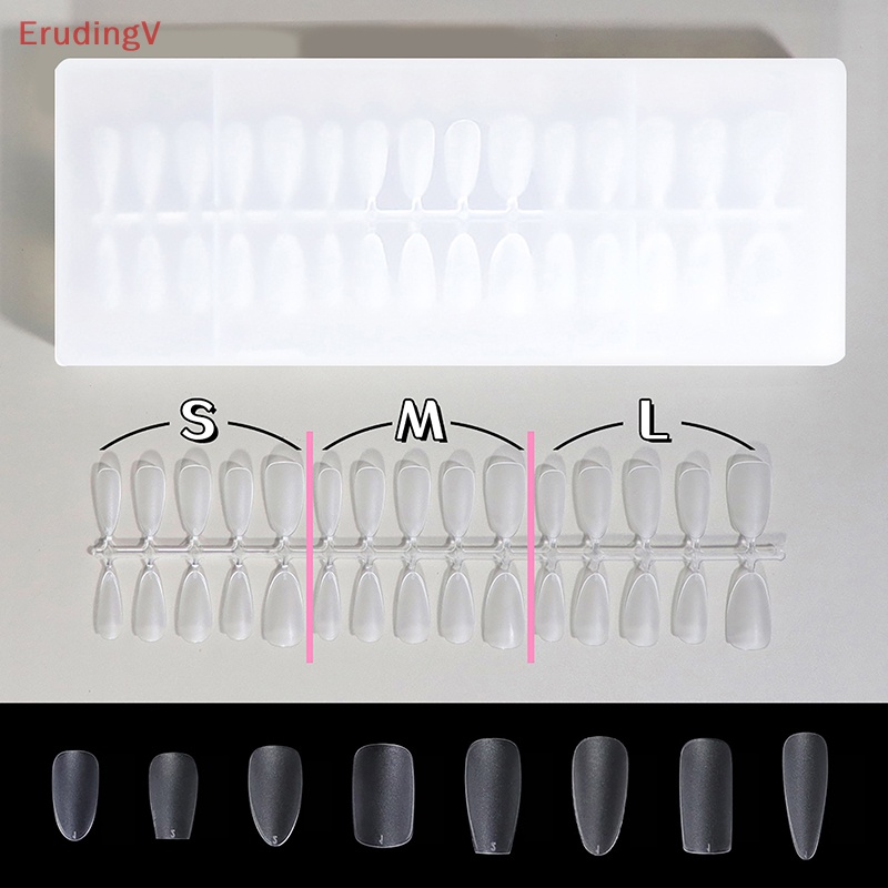 Set 240 Móng Tay Giả Trong Suốt Bằng Acrylic Size S M L