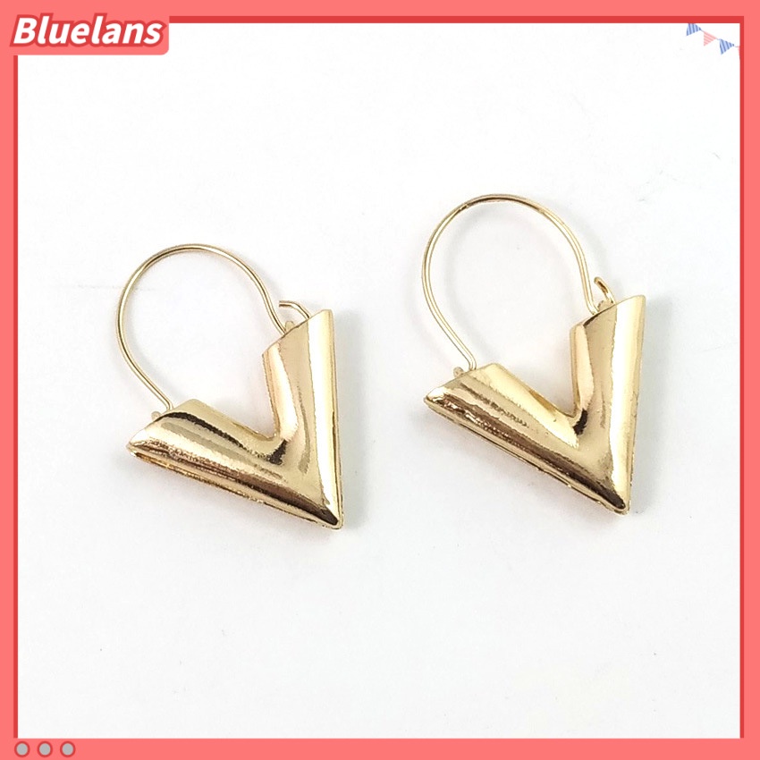 Khuyên Tai Kim Loại Hình Chữ V Thời Trang Cho Nữ