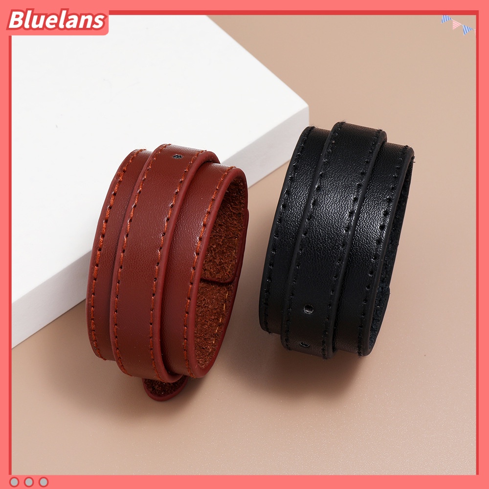 Vòng Tay Da Bò Thiết Kế Đơn Giản Phong Cách Âu Mỹ Cho Nam