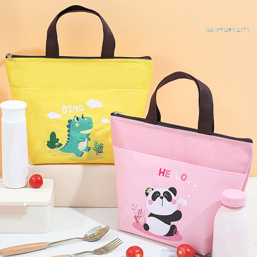 Túi Đựng Cơm Trưa Giữ Nhiệt Chống Nước Đa Năng Sức Chứa Lớn In Họa Tiết Hoạt Hình Cho Trường Học