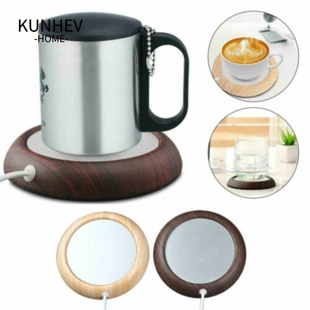 KUNHEV Đế Hâm Nóng Cốc Nước Có Cổng Sạc USB Tiện Dụng