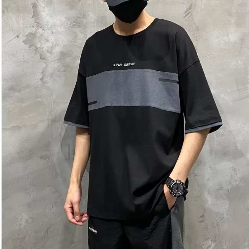Áo Thun Cotton Tay Ngắn Dáng Rộng Cỡ Lớn M-8XL Thời Trang Cho Nam