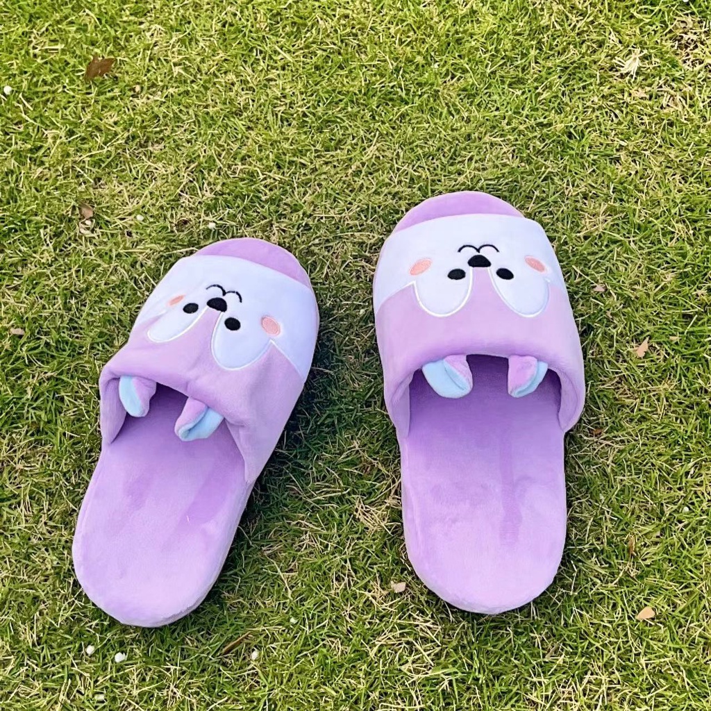 Dép Đi Trong Nhà Họa Tiết Hoạt Hình Nhóm Nhạc Kpop Bangtan Boys Jimin J-hope