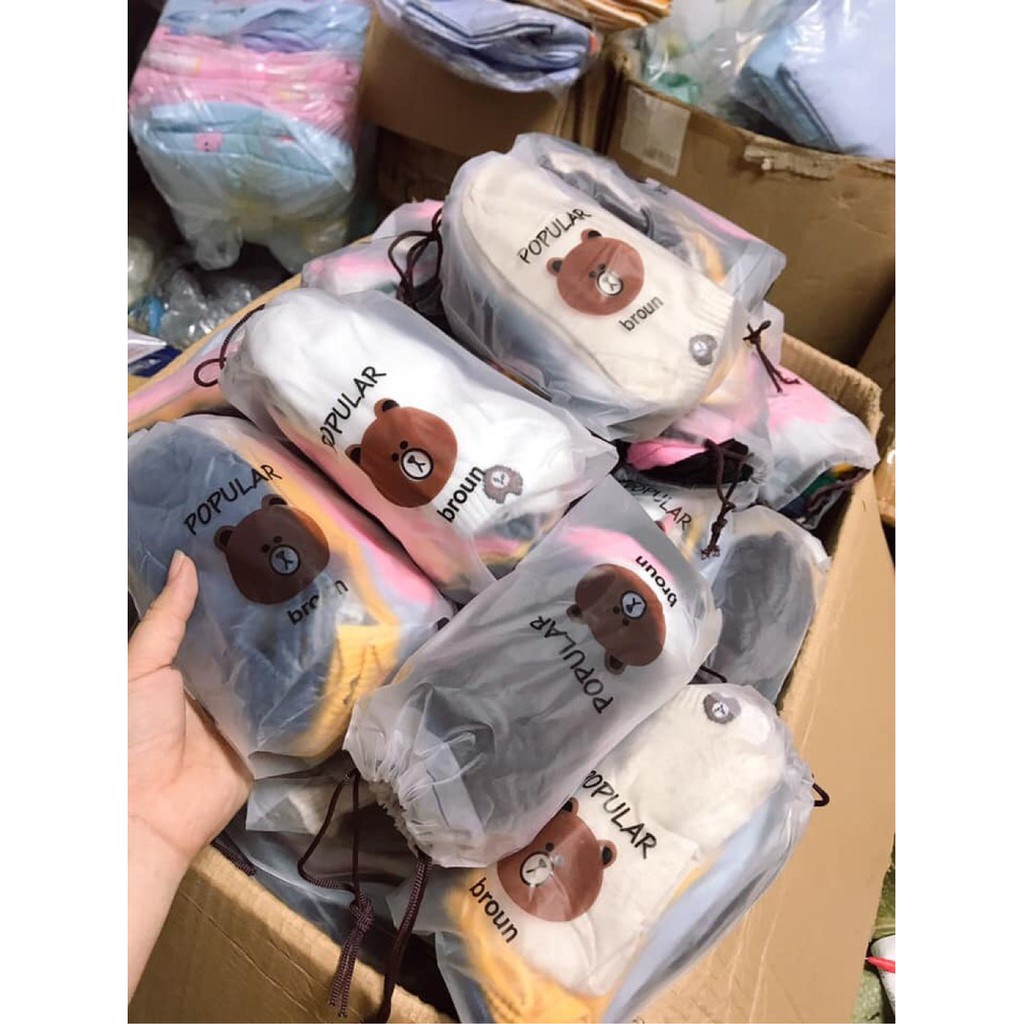 Tất - Vớ Nữ Hình Gấu Brown