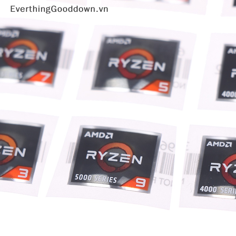 Nhãn Dán Logo Athingooddown AMD Trang Trí Xe Hơi ATHLON Ryzen R 3 5 7 PRO7