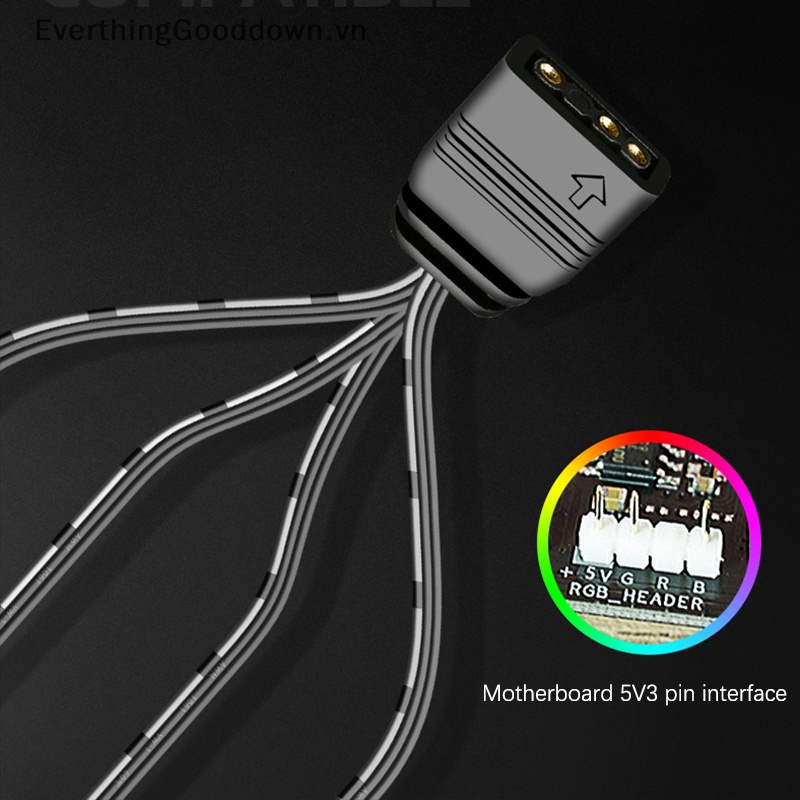 Cáp Chia Cổng 5V 3Pin 1 Sang 2 1 Sang 4 33.5cm ARGB Chuyên Dụng Cho Bo Mạch Chủ
