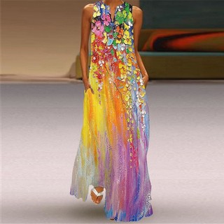 Đầm Maxi Phong Cách Vintage Quyến Rũ Cho Nữ