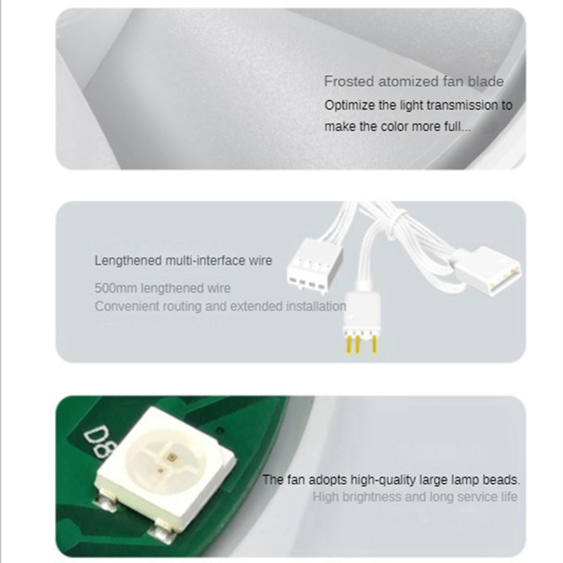 Quạt Tản Nhiệt Làm Mát Có Thể Điều Chỉnh Đồng Bộ RGB Dành Cho PC ARGB