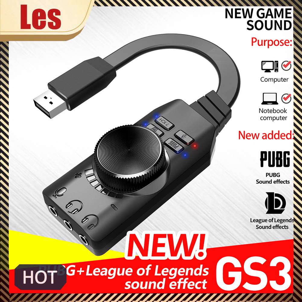 Card Âm Thanh GS3 7.1 Kênh 3.5mm Cho Máy Tính