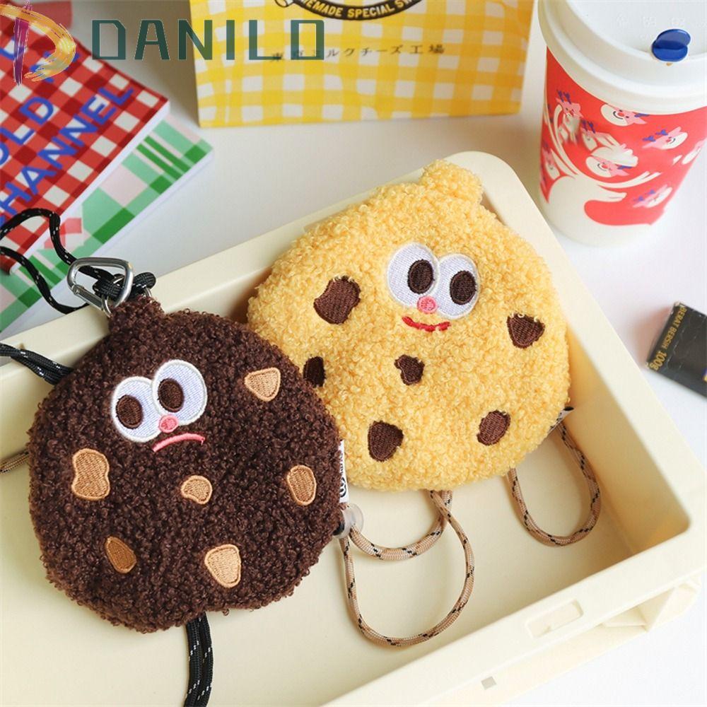 DANILO Túi Vải Đựng Tai Nghe / Tiền Xu Hình Bánh Quy Xinh Xắn