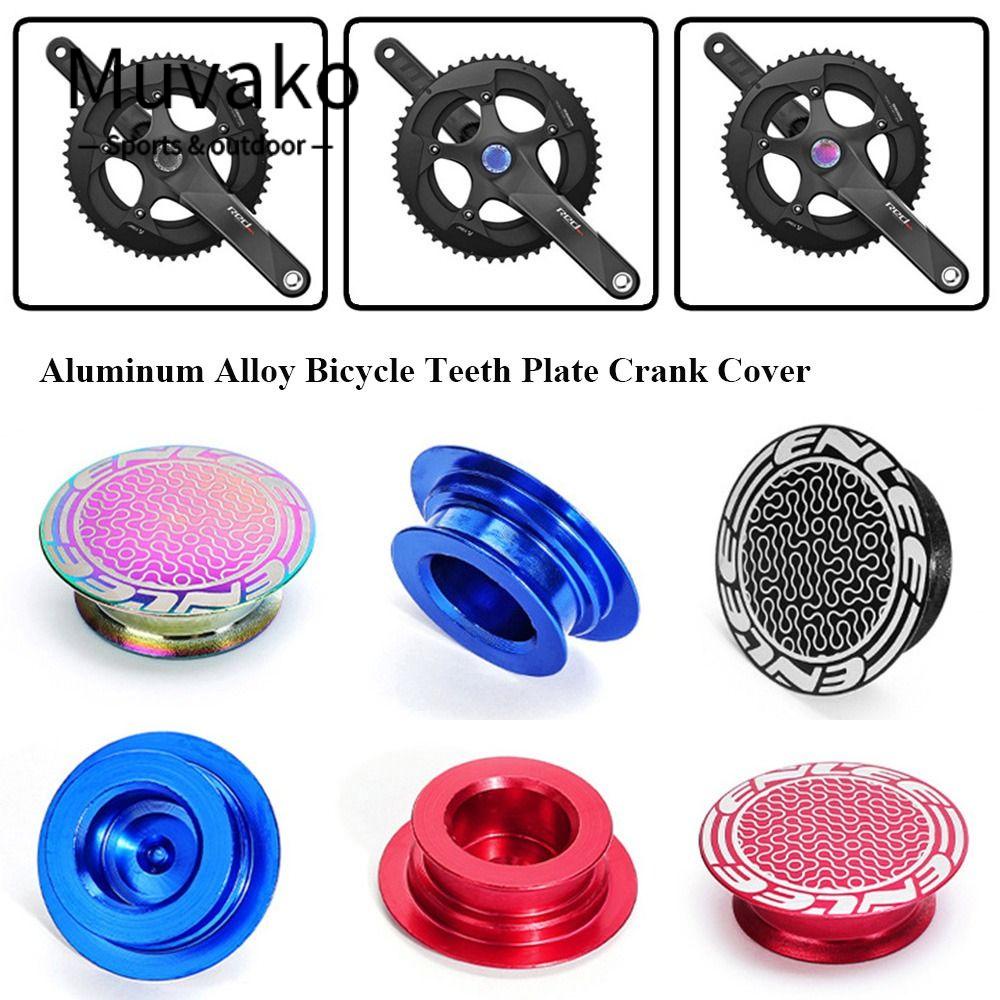 MUVAKO Set 2 Nắp Đậy Trục Khuỷu Bằng Hợp Kim Nhôm Một Lỗ Cho Xe Đạp Leo Núi