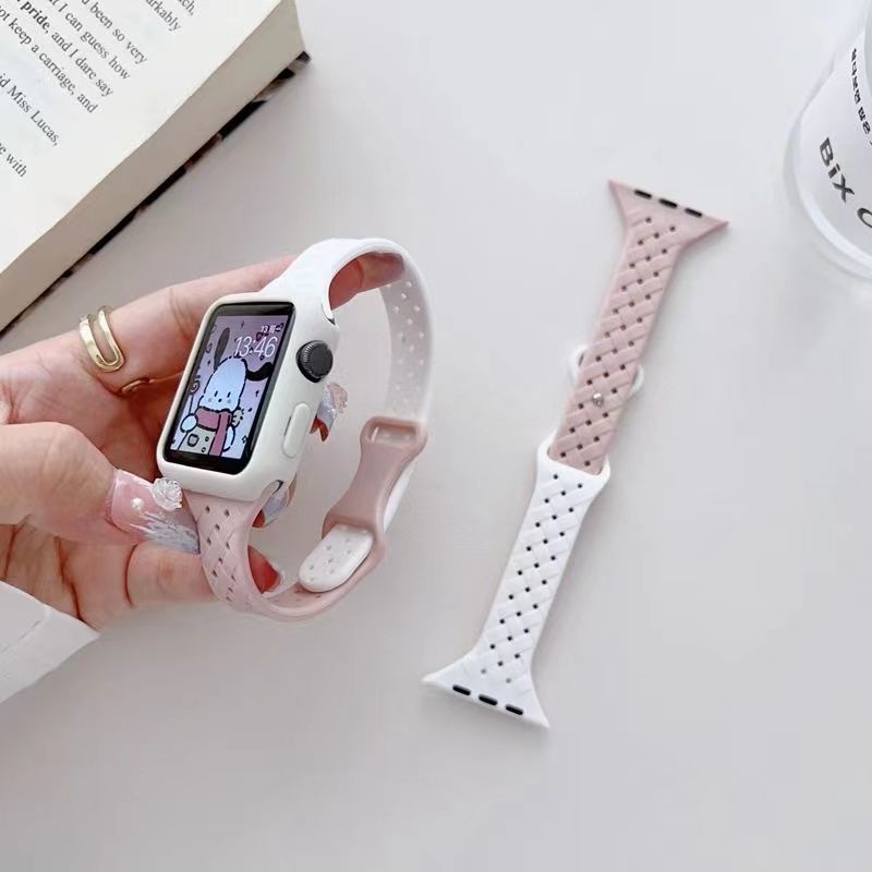Dây Đeo Đồng Hồ Bằng silicone Siêu Mỏng Cho iwatch Ultra 44mm 40mm 45mm 41mm 49mm 42mm 38mm 7 se 3 4 5 6 8