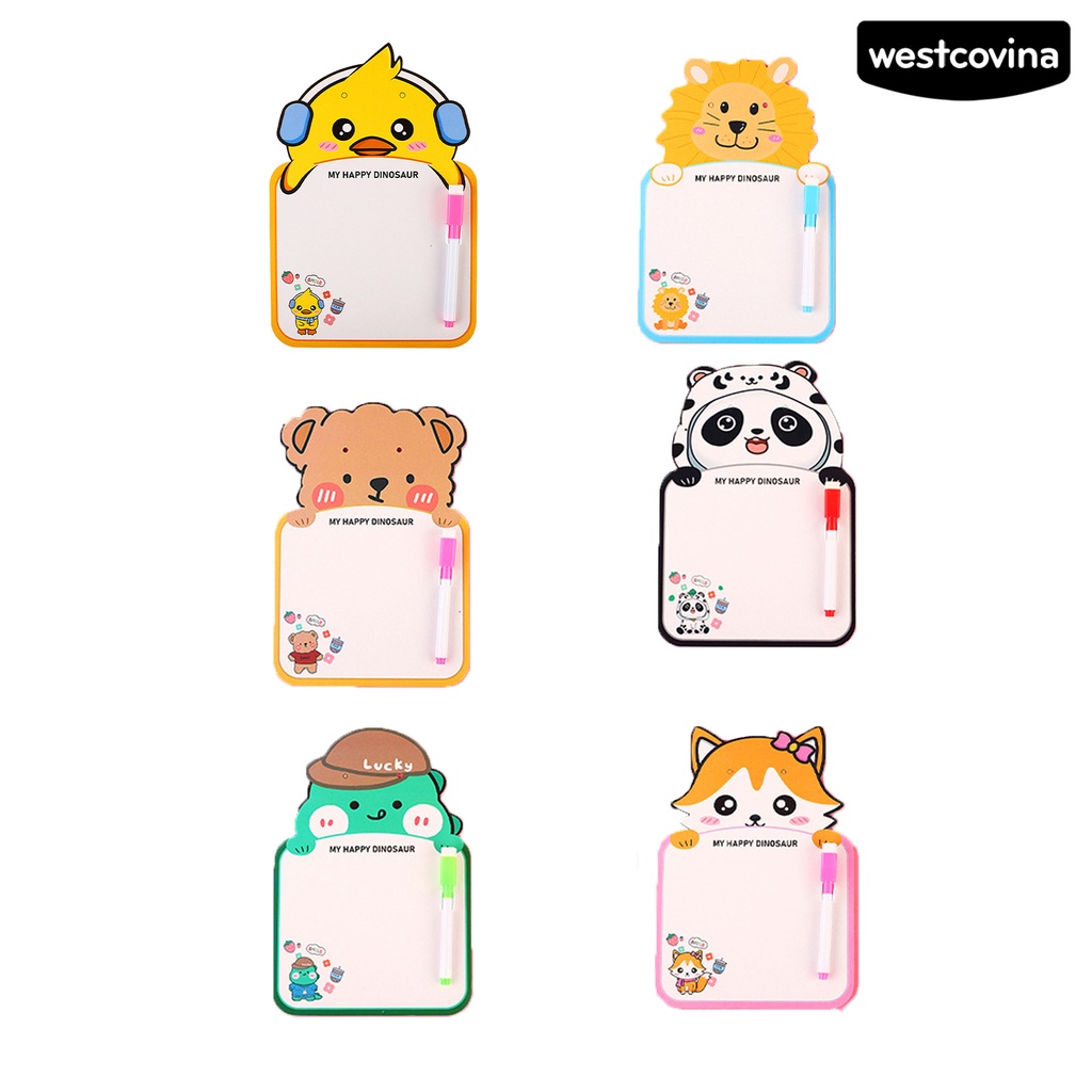 [WSTN]✎Bảng Vẽ Hình Động Vật Dễ Thương Có Thể Xóa Được Và Tái Sử Dụng Cho Trẻ Em